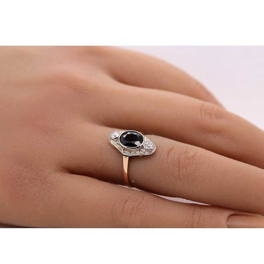 Ringe CH.ABRAMOWICZ | Diamantring Gelbgold Wei Gold 585 Blauer Spinell Diamanten 0.30Ct.