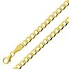 Halskette CH.ABRAMOWICZ | Panzerkette Gelbgold 333 8 Karat Massiv Cuban Link Chain Diamantiert