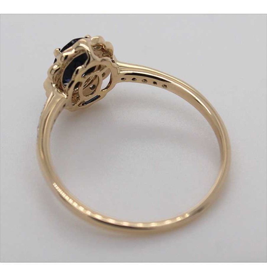 Ringe CH.ABRAMOWICZ | Edelsteinring Gelbgold 585 1 Saphir 22 Diamanten