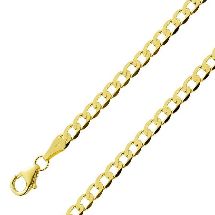 Halskette CH.ABRAMOWICZ | Panzerkette Gelbgold 585 14 Karat Massiv Cuban Link Chain Diamantiert