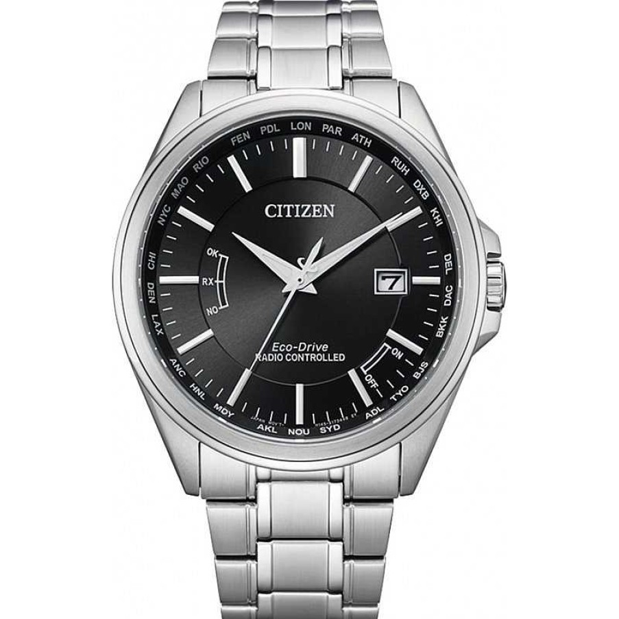 Uhren Citizen | Citizen Cb0250-84E Eco-Drive Funk-Solaruhr F R Herren Schwarz Edelstahl