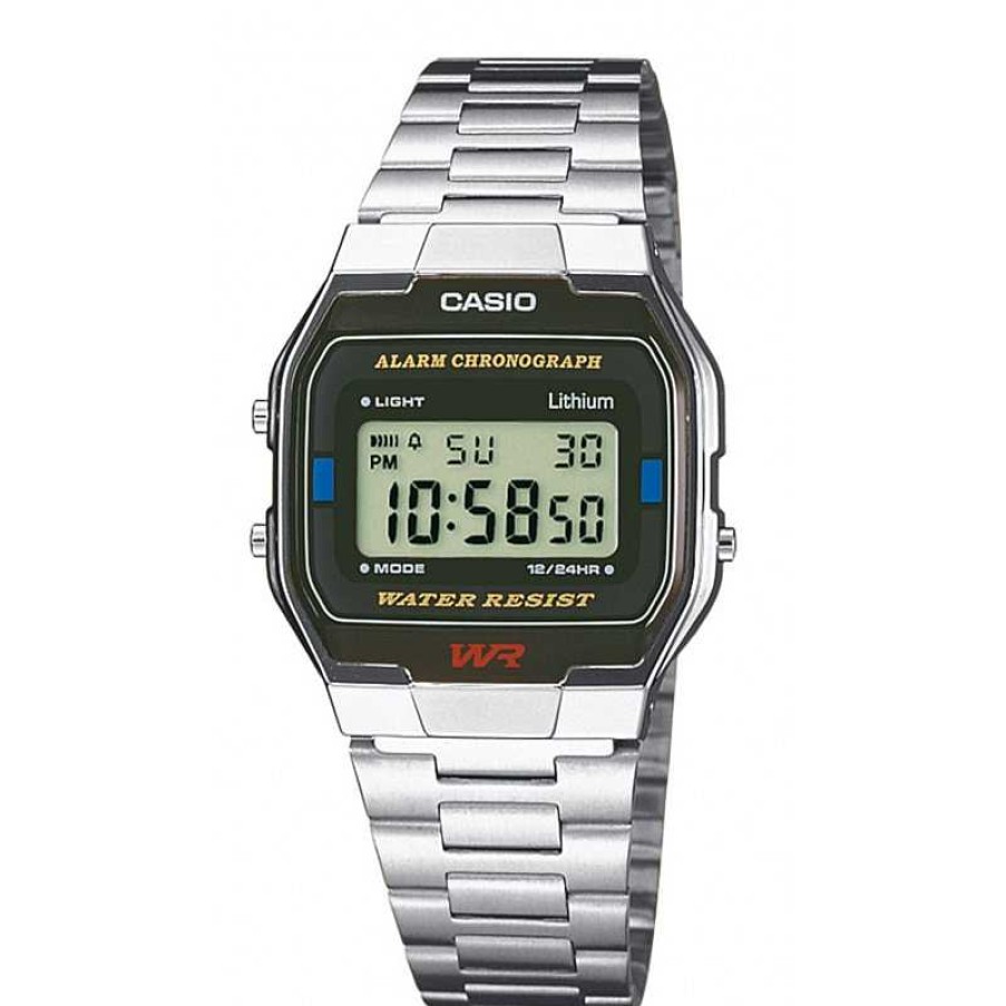 Uhren Casio | Casio Vintage Silber A163Wa-1Qes Digital Unisexuhr