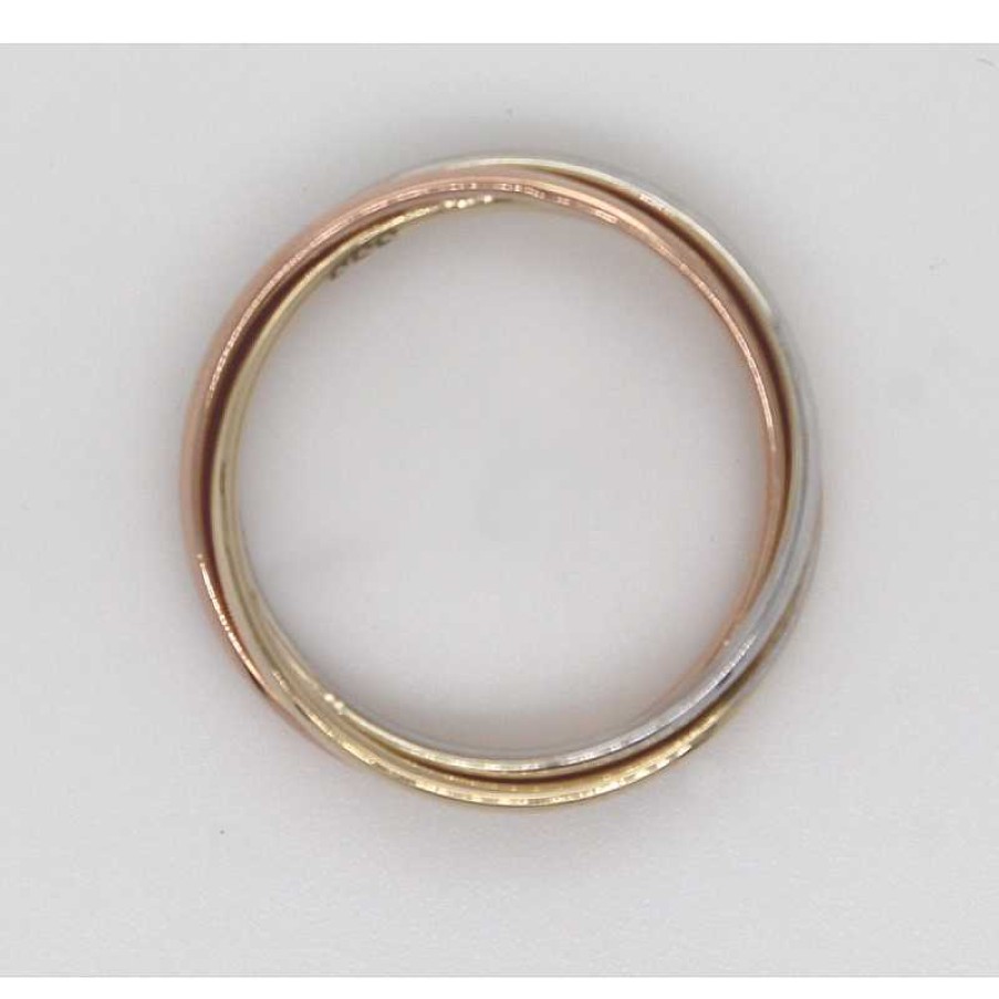 Ringe CH.ABRAMOWICZ | Tricolor Ring Gelbgold Rosegold Wei Gold 333 8 Karat Poliert