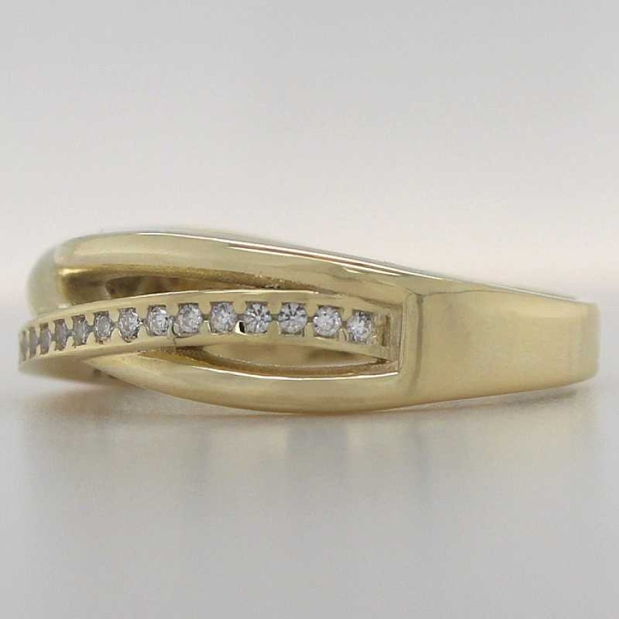 Ringe CH.ABRAMOWICZ | Ring Gelbgold 333 Trinity Optik Brillantlook Wei E Zirkonia