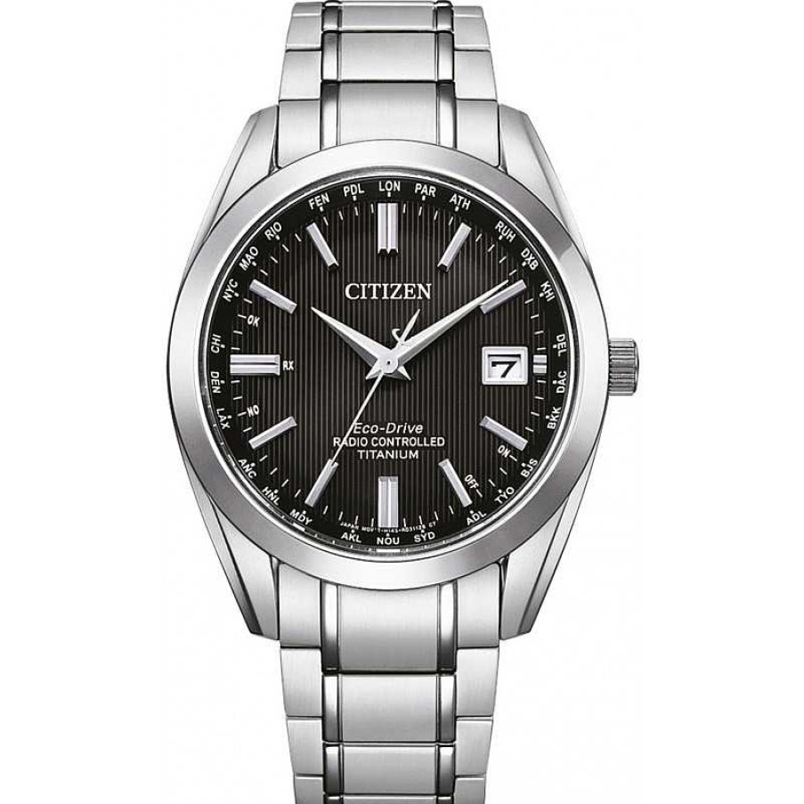 Uhren Citizen | Citizen Uhr Cb0260-81E Titan Funkuhr Solaruhr F R Herren Eco Drive Schwarz