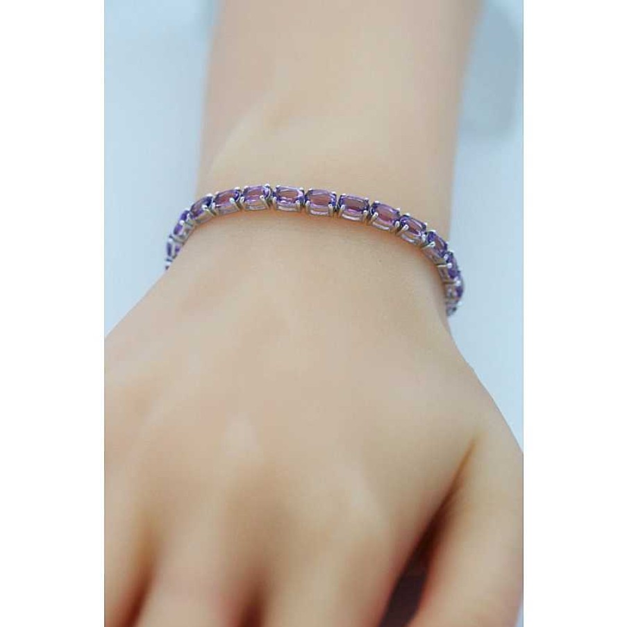 Armband CH.ABRAMOWICZ | Violettes Amethystarmband Silber 925 Violetter Lila Edelstein