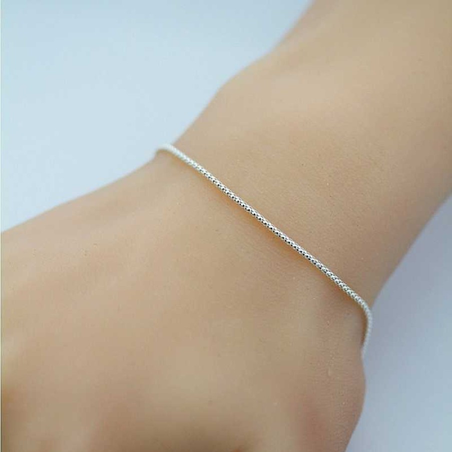 Halskette UNO A ERRE | Uno A Erre Runde Popcornkette Silberarmband Brombeerarmband Brombeerkette Sterlingsilber 925/- 1Mm