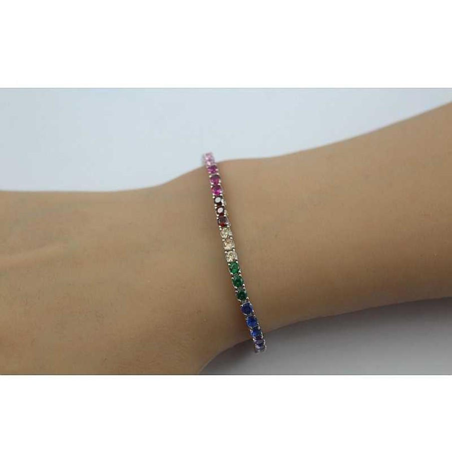 Armband CH.ABRAMOWICZ | Buntes Zirkonia Armband Silber 925 Damenschmuck