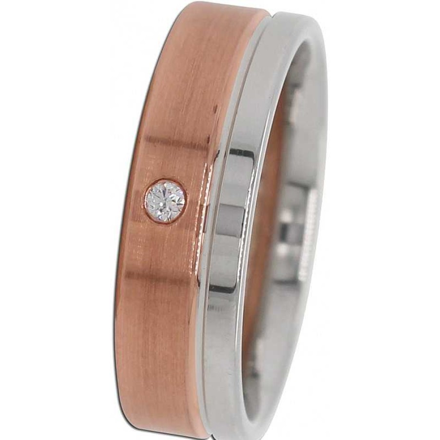 Ringe CH.ABRAMOWICZ | Solit R Ring Palladium 950 Rosegold 750 1 Diamant 0,03Ct Tw/Vvsi