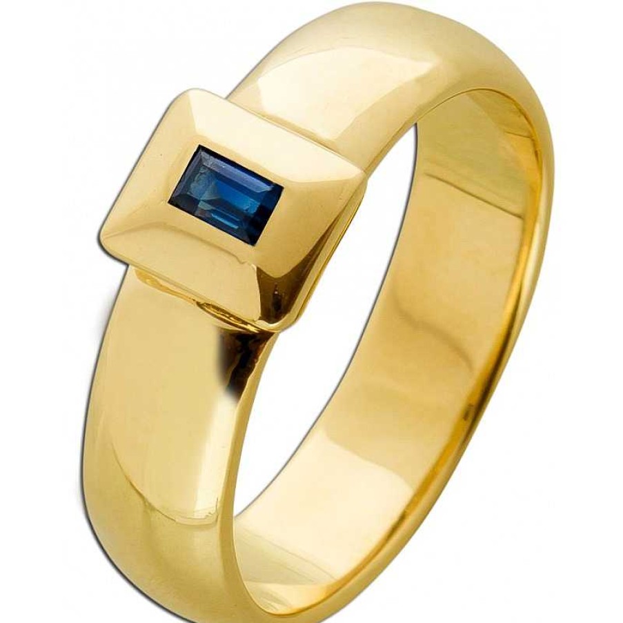 Ringe CH.ABRAMOWICZ | Saphirring Nobelschmiede Bastian Inverum Gelbgold 585 Saphir 0,25Ct.