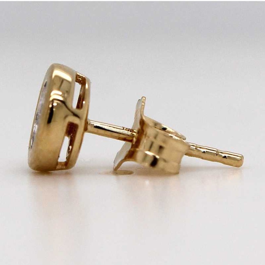 Ohrringe CH.ABRAMOWICZ | Solit R Ohrstecker Gelbgold 585 14 Karat 2 Brillanten 0,10Ct W/Si