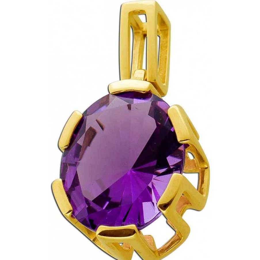 Kettenanh Nger CH.ABRAMOWICZ | Anh Nger Gelbgold 585 Lila Amethyst Solit R 4.0Ct.