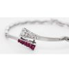 Armband CH.ABRAMOWICZ | Armreif Wei Gold 585 Rote Rubine 0.70Ct. Diamanten 0.25Ct. W /Si