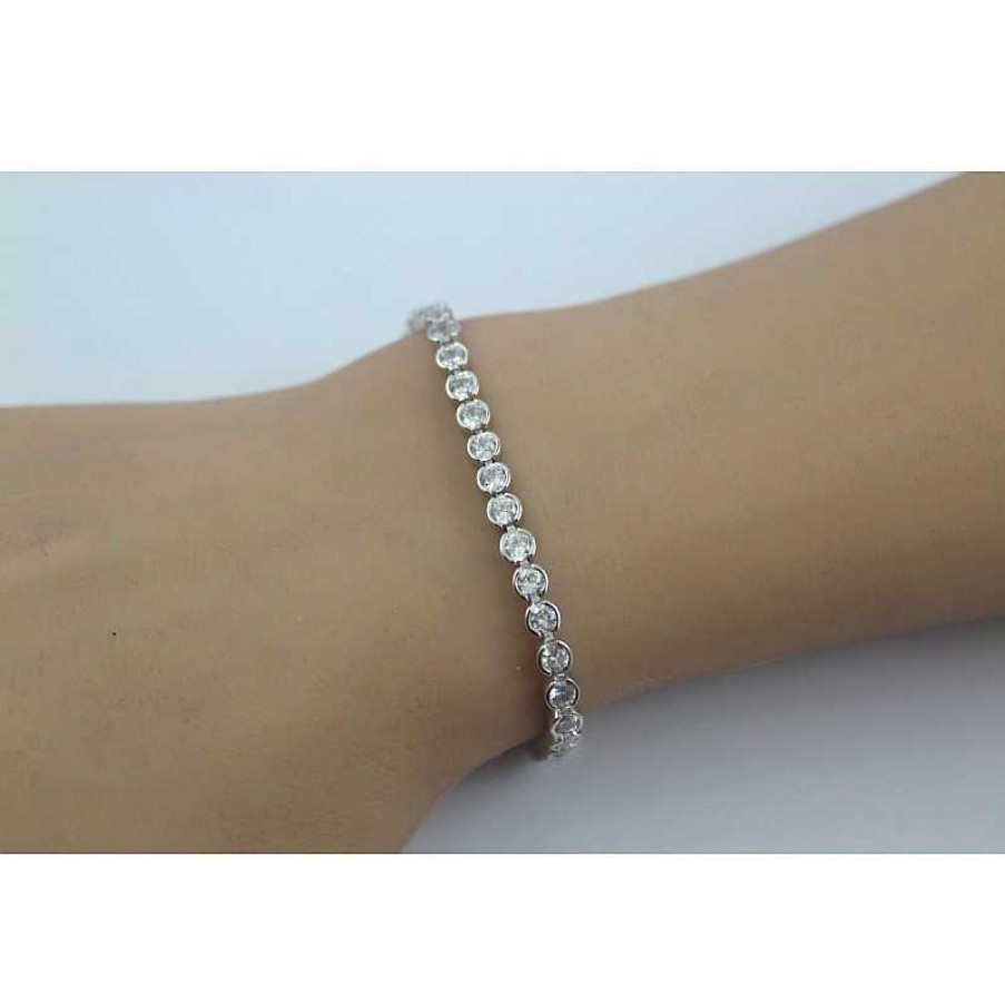 Armband CH.ABRAMOWICZ | Tennis Armband Rivierearmband Silber 3Mm Breit 925/- Weisses Zirkoniaband 18,5Cm