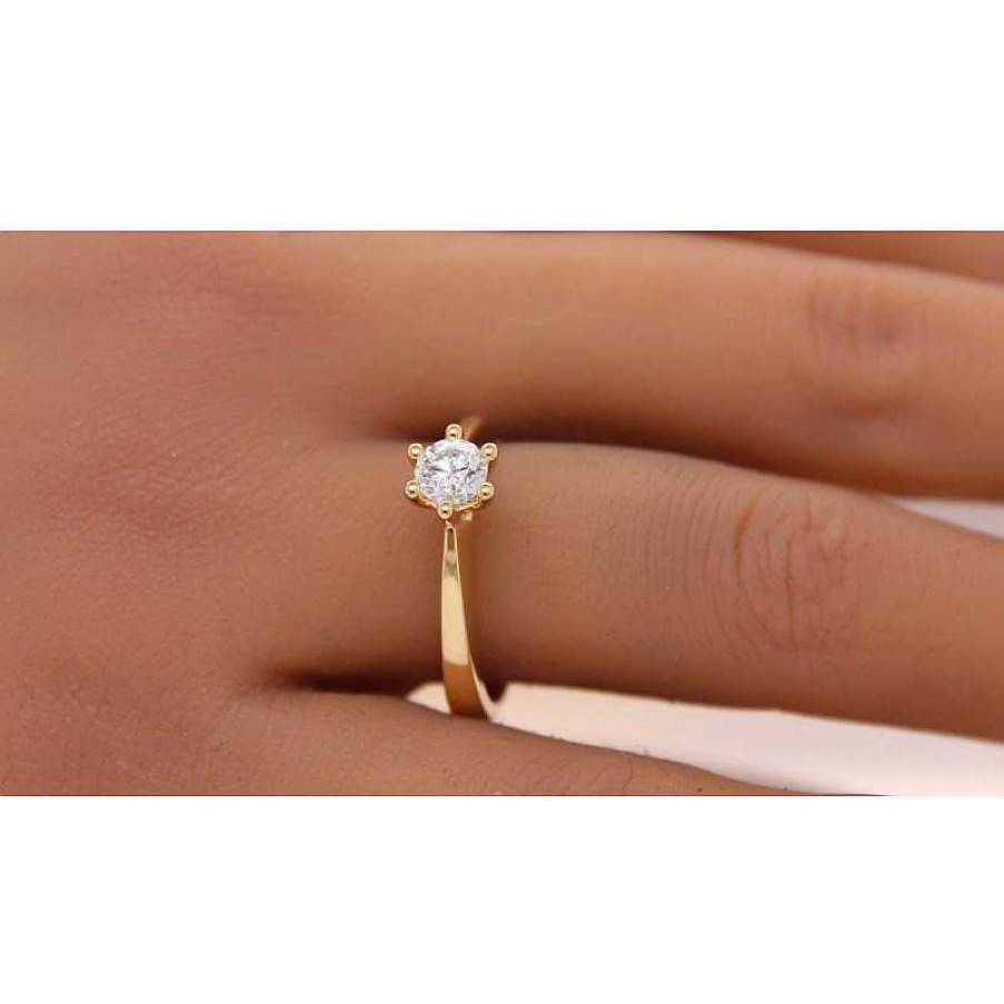 Ringe CH.ABRAMOWICZ | Verlobungsring Diamant 0,50Ct H Si2 Brillant Solit R 585 Gia Zerti