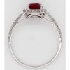 Ringe CH.ABRAMOWICZ | Ring Wei Gold 585 36 Diamanten 0,21Ct W/Si 1 Rubin Edelstein 1,30Ct