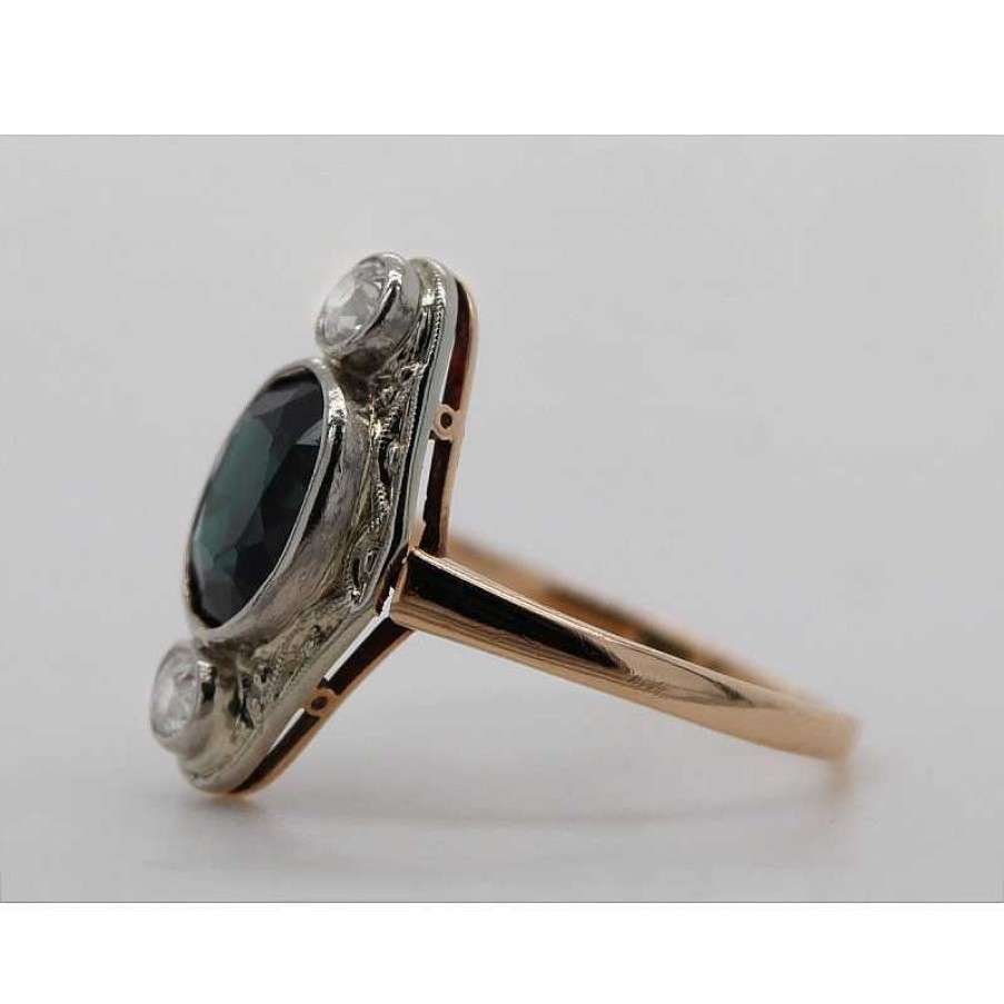 Ringe CH.ABRAMOWICZ | Diamantring Gelbgold Wei Gold 585 Blauer Spinell Diamanten 0.30Ct.