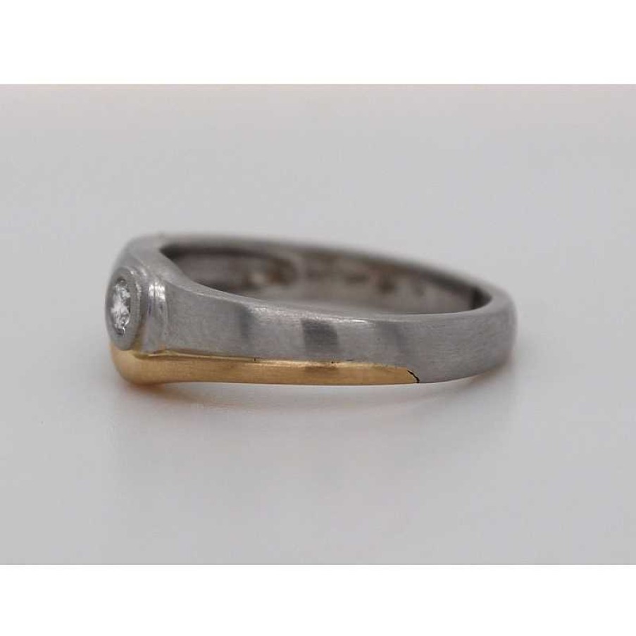 Ringe CH.ABRAMOWICZ | Solit Rring Platin 950/Gelbgold 750 1 Brillant 0,07Ct.Tw/Lp