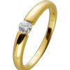 Ringe CH.ABRAMOWICZ | Ring Gelbgold 585 14 Karat 1Brillant 0,15Ct W/Si Spannring Optik