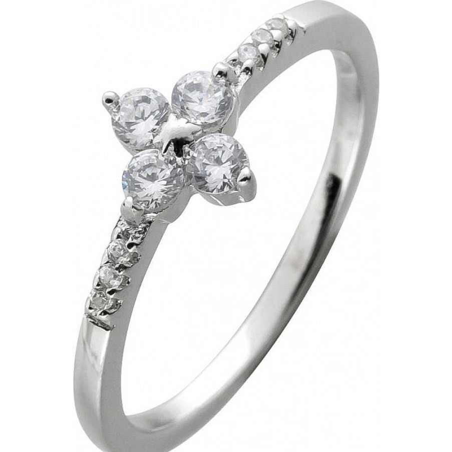 Ringe CH.ABRAMOWICZ | Silberring 925 Bl Tendesign 10 Synthetische Brillanten 0,26Ct.