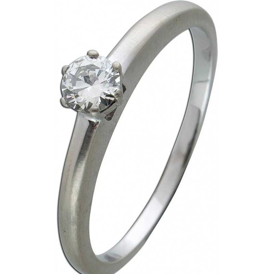 Ringe CH.ABRAMOWICZ | Brillantring Platin 950 1 Brillant 0,30Ct W/Si Krappengefasst