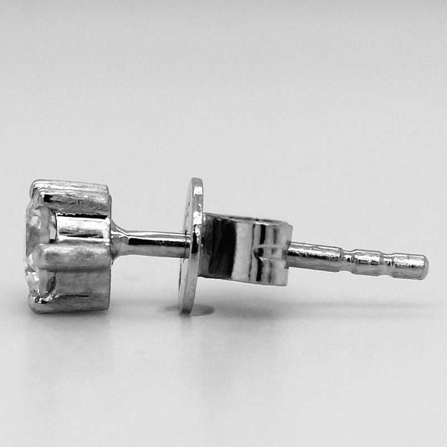 Ohrringe CH.ABRAMOWICZ | Diamant Ohrstecker Platin 950 2 Diamanten 0,35Ct W/Si Krappenfassung