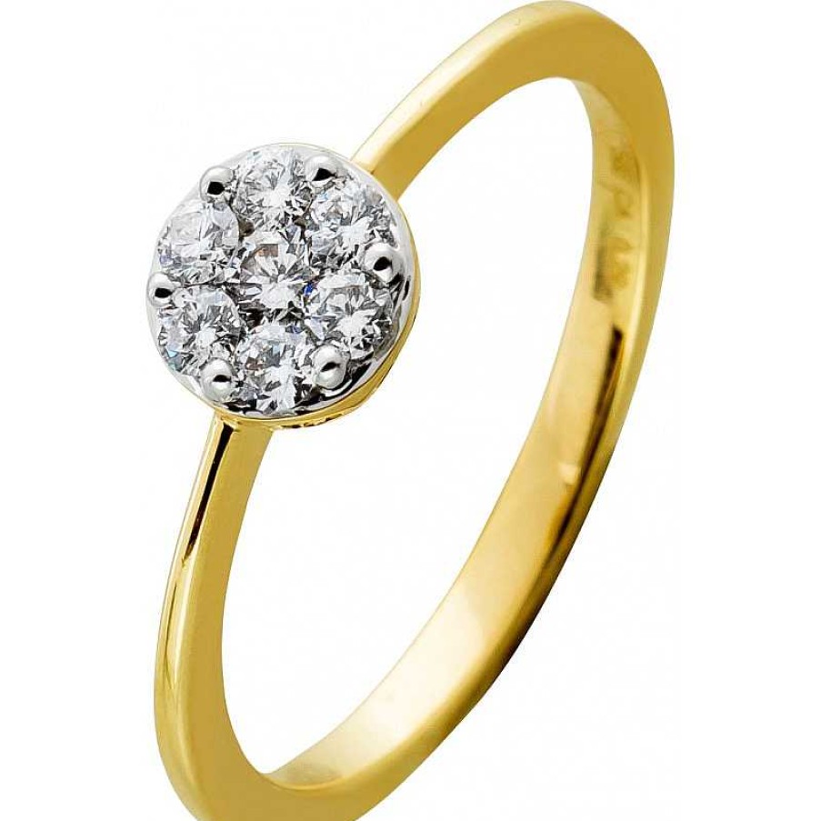 Ringe CH.ABRAMOWICZ | Diamantring Gelbgold 585 14 Karat 7 Brillanten 0,29Ct Tw/Vsi