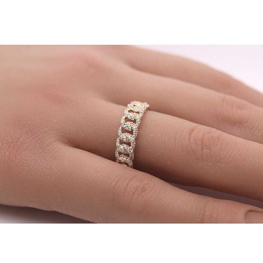 Ringe CH.ABRAMOWICZ | Diamantring Gelbgold 585 Ketten Look 76 Brillanten 0,33Ct Tw/Vsi