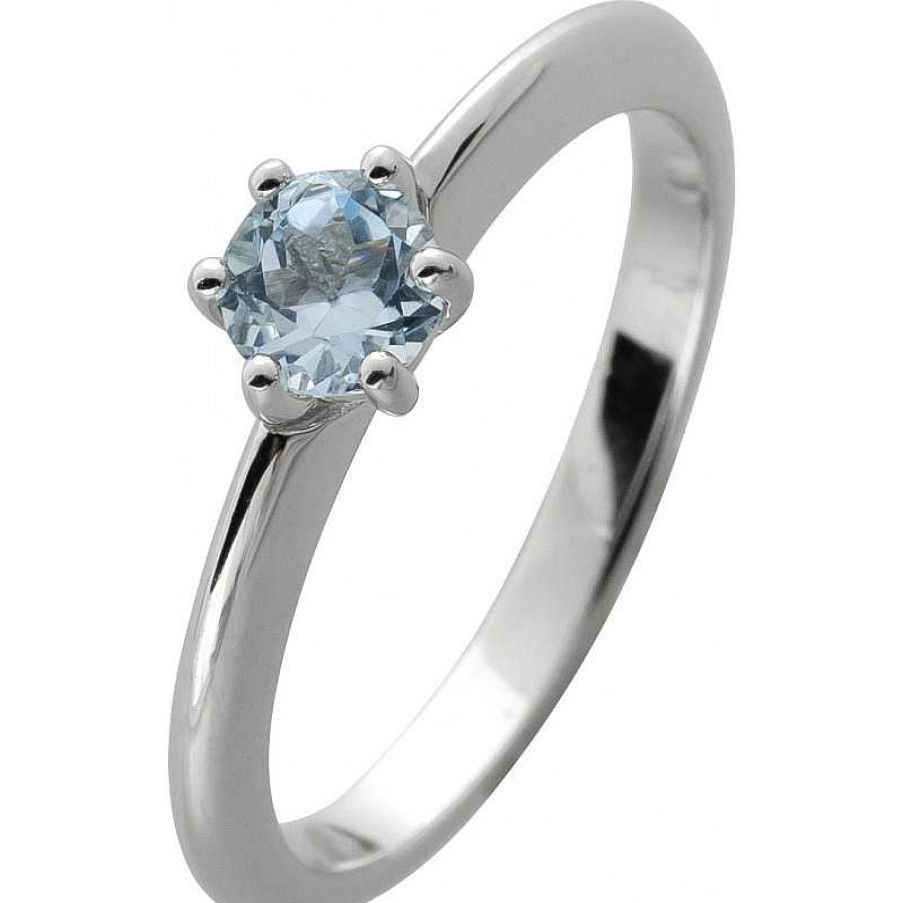 Ringe CH.ABRAMOWICZ | Solit Rring Silber 925 Blautopas Edelstein 0,60Ct. Hellblau