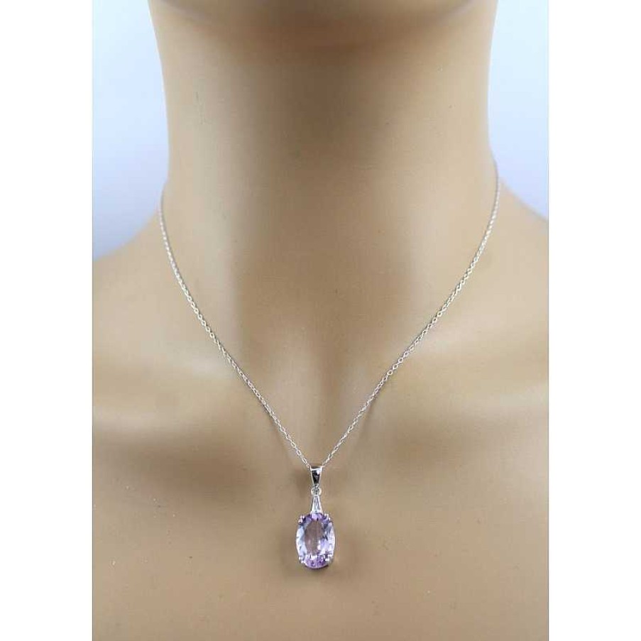 Halskette CH.ABRAMOWICZ | Lila Amethyst Ketten Anh Nger Violett Sterling Silber 925 Weisser Topas