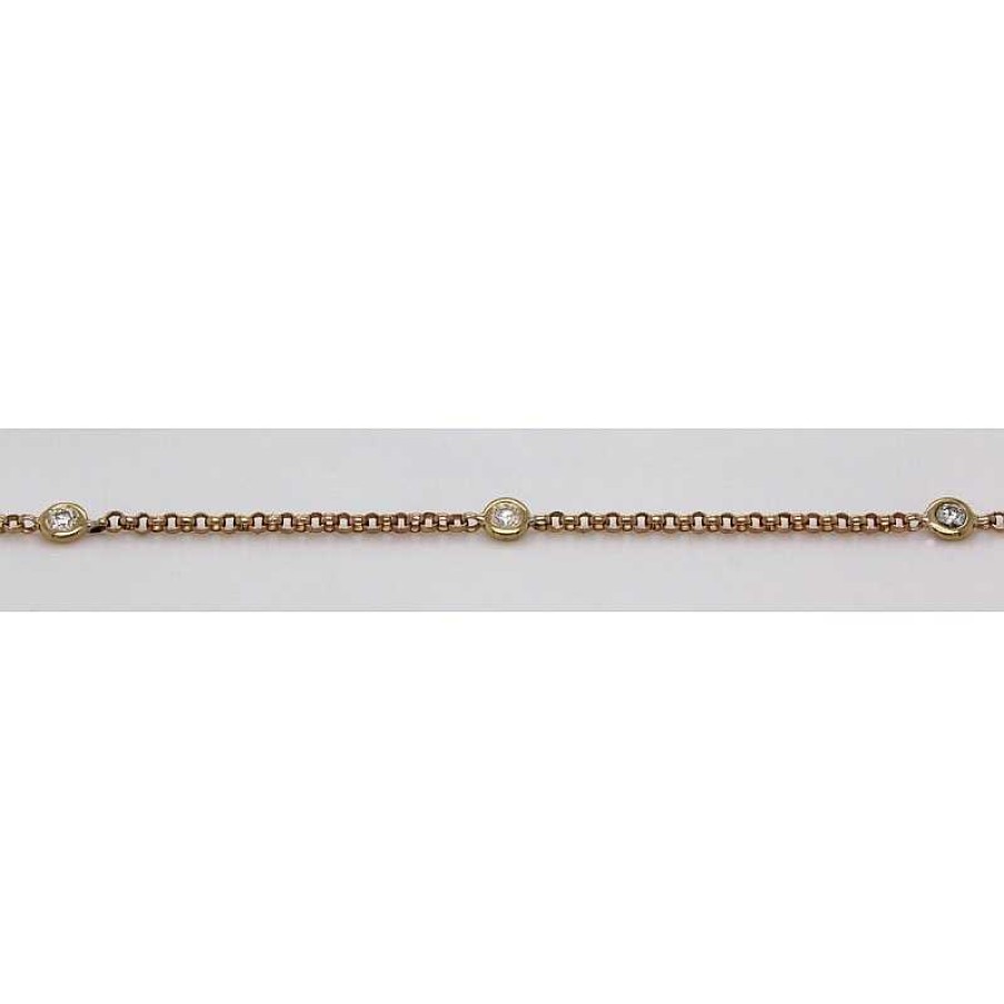 Halskette CH.ABRAMOWICZ | Brillantkette Gelbgold 585 9 Diamanten0,30Ct Tlb/P1