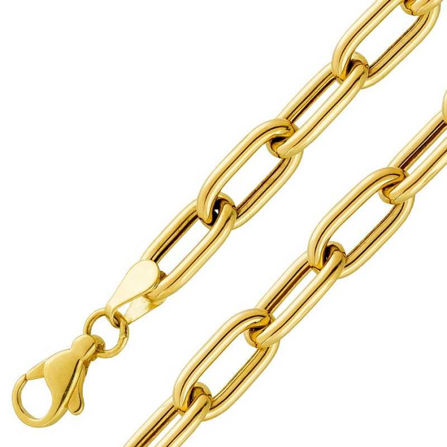 Armband CH.ABRAMOWICZ | Paperclip Armband Gelbgold 333 Karabiner Verschluss Poliert