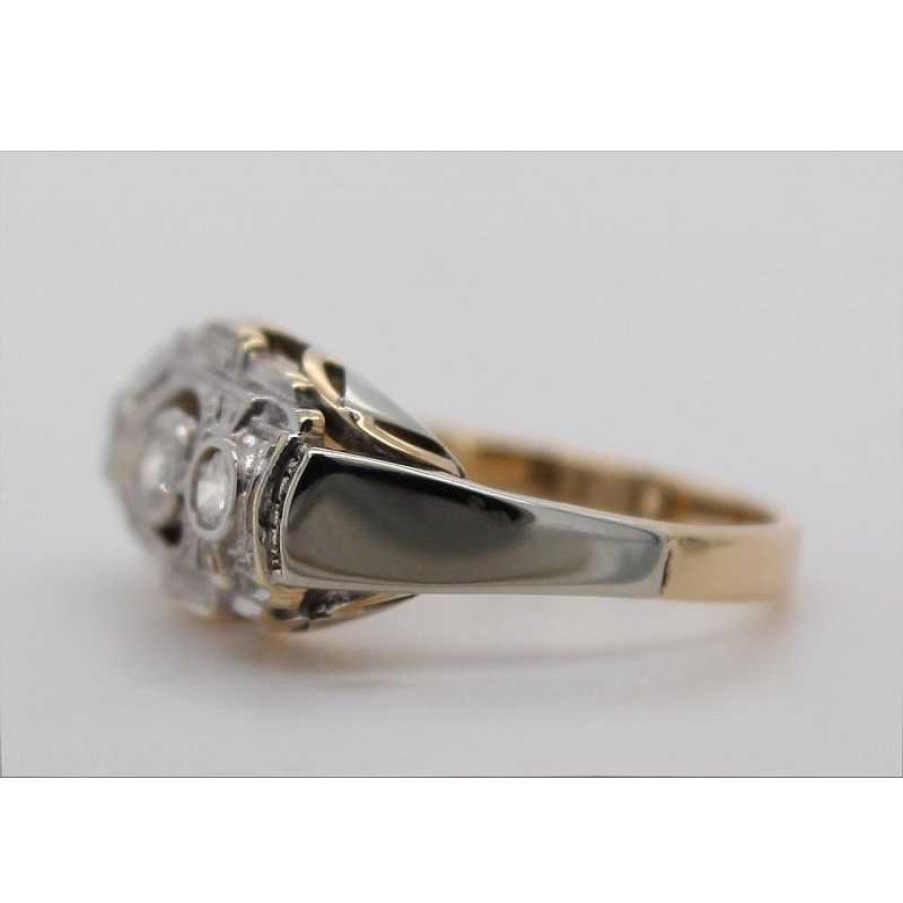 Ringe CH.ABRAMOWICZ | Diamantring Gelbgold Wei Gold 585 Diamanten 0.15Ct. Tw Vvs Antik