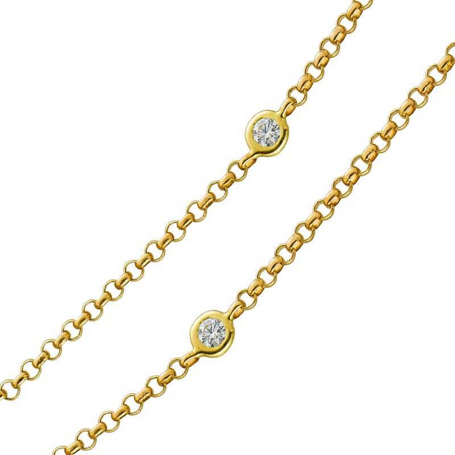 Halskette CH.ABRAMOWICZ | Brillantkette Gelbgold 585 9 Diamanten0,30Ct Tlb/P1