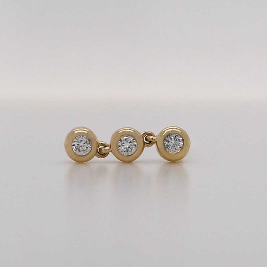 Ohrringe CH.ABRAMOWICZ | Filigrane Bewegliche Ohrstecker Gelbgold585 6 Brillanten 0,17Ct