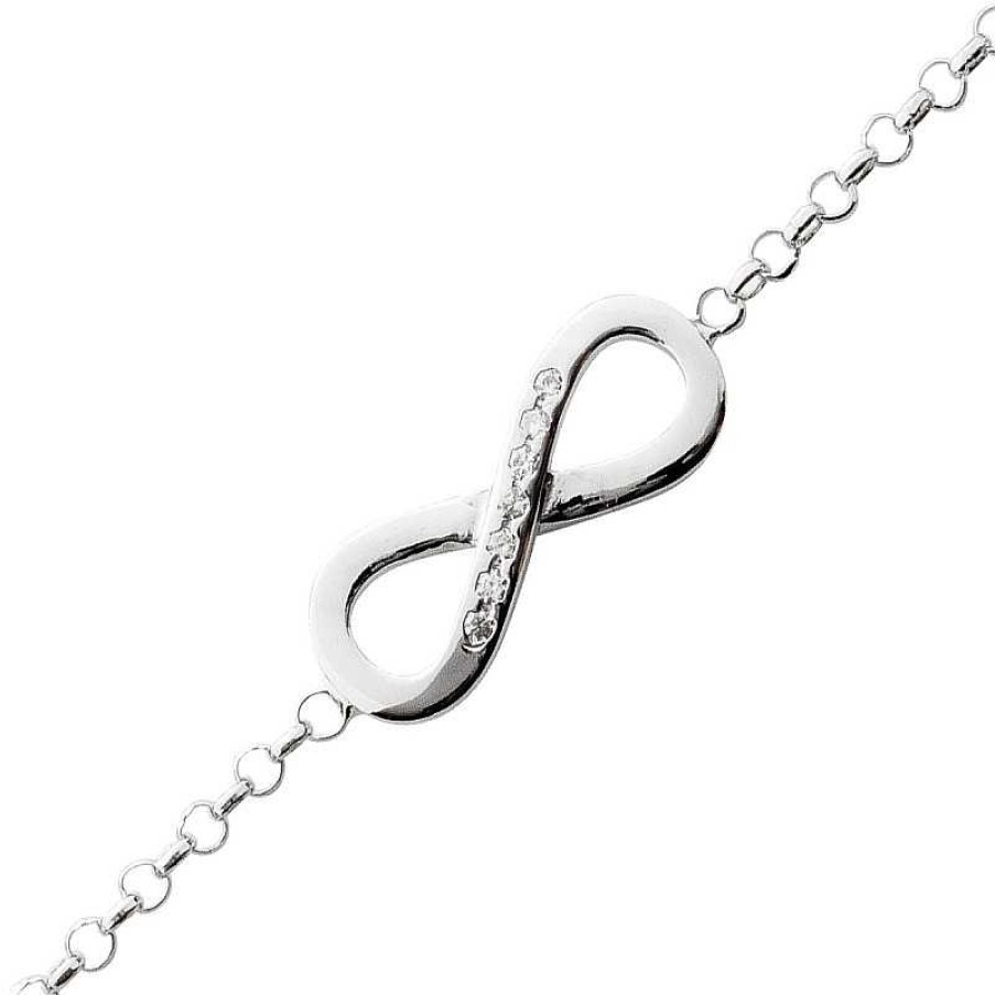 Armband CH.ABRAMOWICZ | Infinity Armband Collier Silber Sterling 925 Unendlichkeitszeichen Infinity Zirkonia