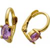 Ohrringe CH.ABRAMOWICZ | Brisur Ohrh Nger Gelbgold 585 14 Karat 2 Lila Amethyst Edelsteine