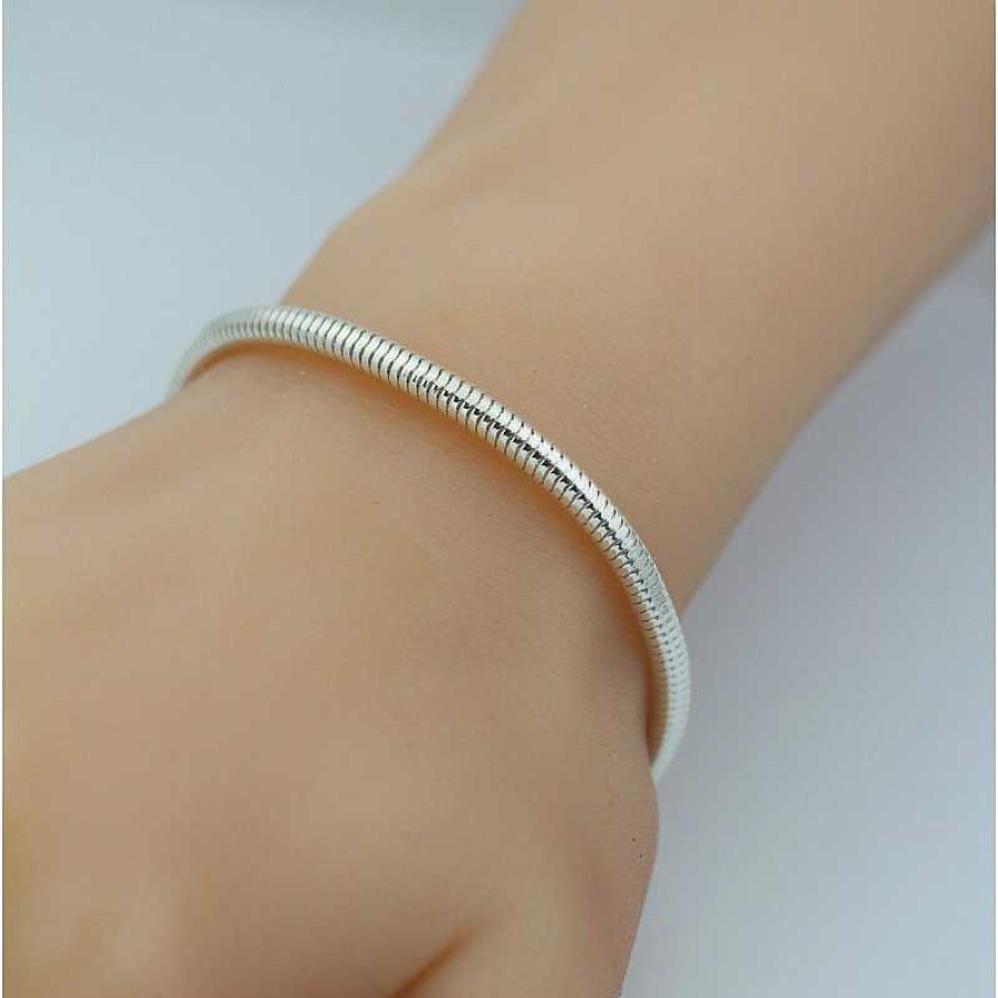 Armband CH.ABRAMOWICZ | Runde Schlangenkette Schlangenarmband Silberkette Silbercollier Halskette Herrenkette Sterling Silber 925 Massiv 5Mm