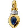 Kettenanh Nger CH.ABRAMOWICZ | Anh Nger Gelbgold 750 Blauer Saphir Ca.3,00-3,20Ct Brillanten Ca. 0.35Ct. W Vvs