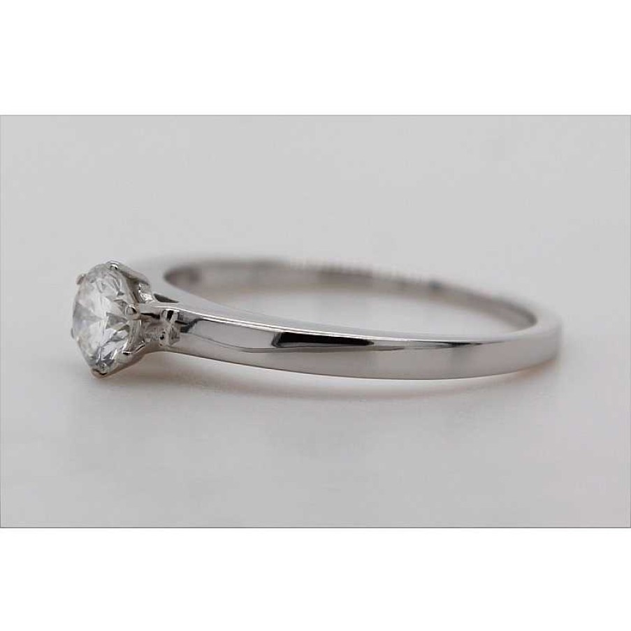 Ringe CH.ABRAMOWICZ | Solit Rring Wei Gold 585 14Karat 1 Diamant 0,30Ct Tw/If Krappenfassung