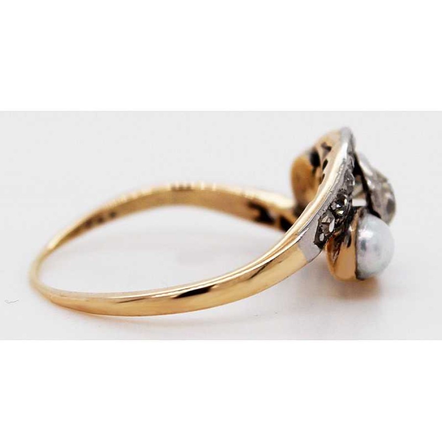 Ringe CH.ABRAMOWICZ | Diamantring Gelbgold Wei Gold 585 Diamanten Ca.0.65Ct. Flussperlen 4Mm