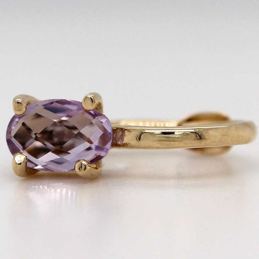 Ohrringe CH.ABRAMOWICZ | Brisur Ohrh Nger Gelbgold 585 14 Karat 2 Lila Amethyst Edelsteine