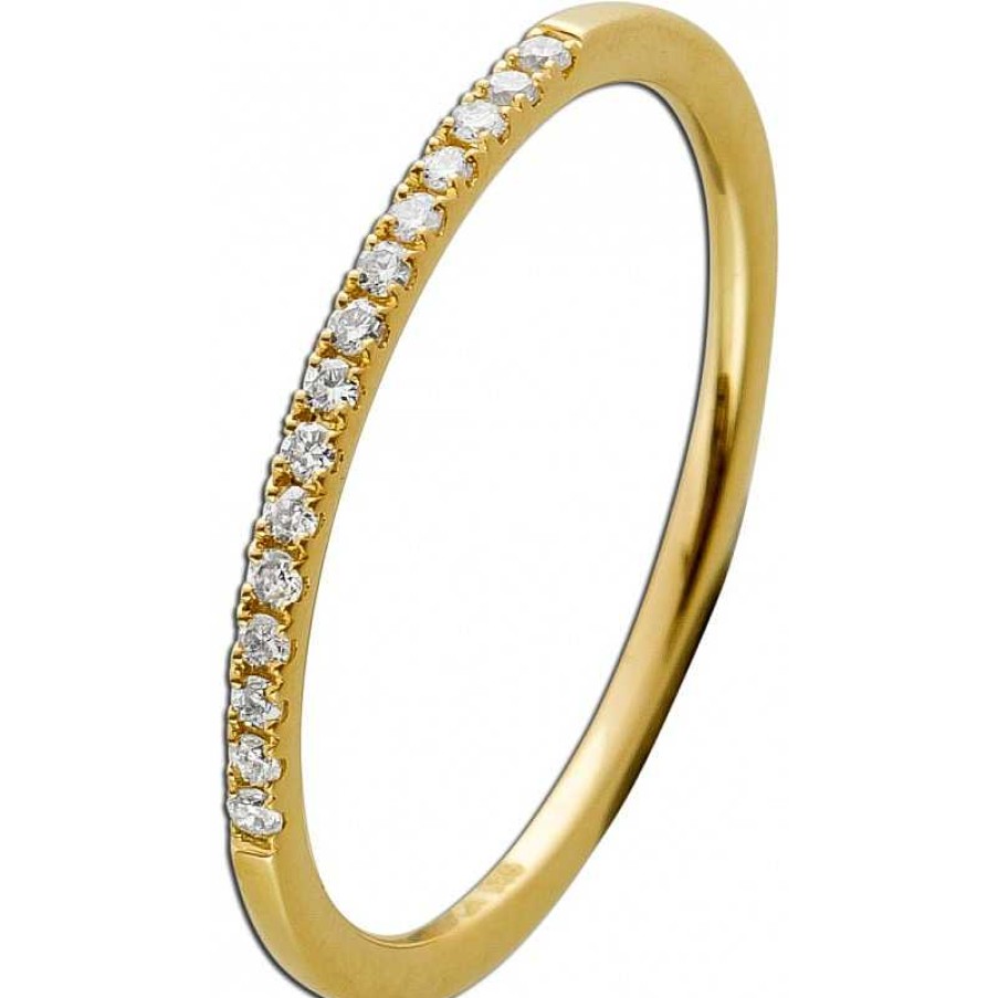 Ringe CH.ABRAMOWICZ | Memoire Ring Gelbgold 585 14 Karat 15 Diamanten 0,12Ct Tw/Vsi