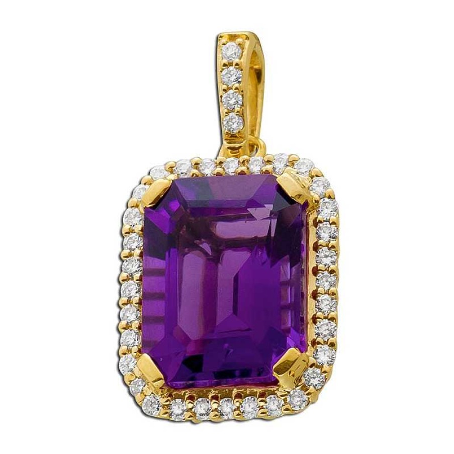 Kettenanh Nger CH.ABRAMOWICZ | Anh Nger Gelbgold 585 1 Amethyst 36 Brillanten