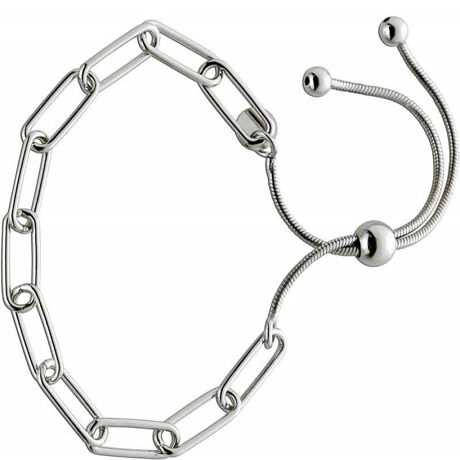 Armband CH.ABRAMOWICZ | Anker Glieder Armband Silber 925 Kugel Zieh Verschluss Silberschmuck