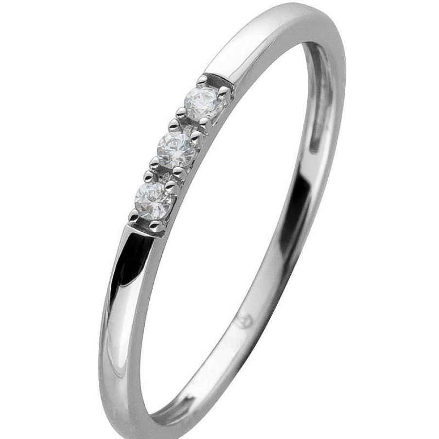 Ringe CH.ABRAMOWICZ | Diamant Ring Wei Gold 585 14 Nkarat 3 Brillanten 0,05Ct W/Si