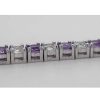 Armband CH.ABRAMOWICZ | Tennisarmband Silber 925 Amethyst Wei Er Topas Edelsteine Rhodiniert