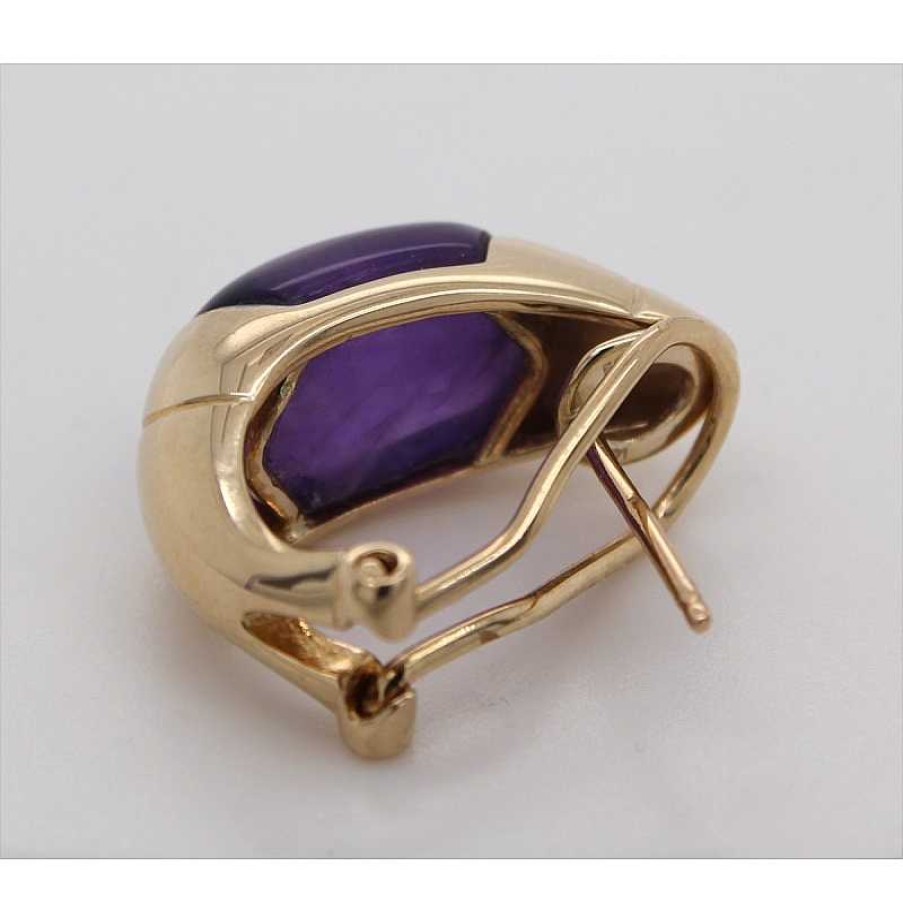 Ohrringe CH.ABRAMOWICZ | Amethyst Ohrstecker 585 Gelbgold Magenta Amethyst Edelsteine 14Ct.