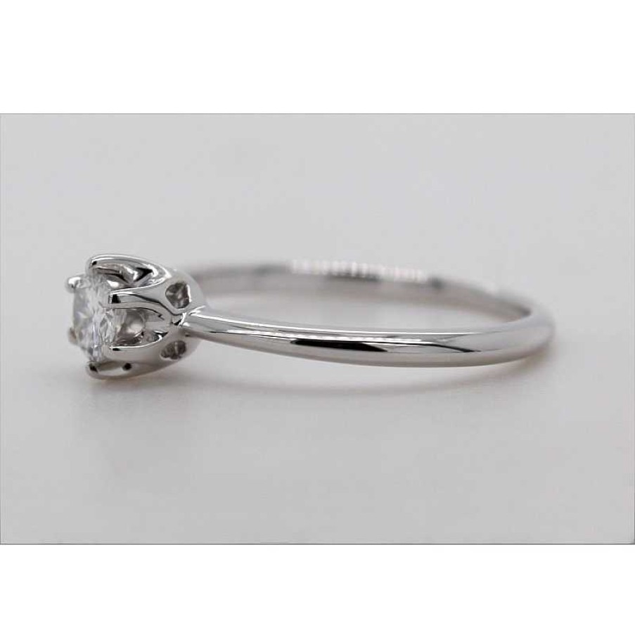 Ringe CH.ABRAMOWICZ | Solit Rring Wei Gold 585 1 Brillant 0,25Ct W/S Krappenfassung