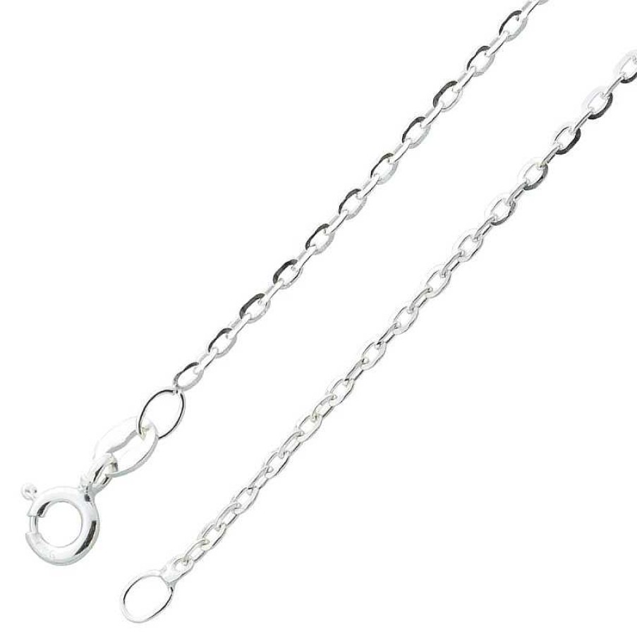 Halskette UNO A ERRE | Uno A Erre Ankerkette Herrenkette Silberkette Halskette Collier Silber 925 2Mm Massiv Rhodiniert Poliert